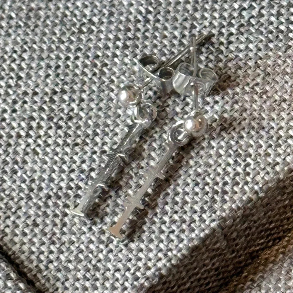 Intuition Angel Number 111 Stainless Steel Inspirational Earrings Waterproof - Picture 8 of 8